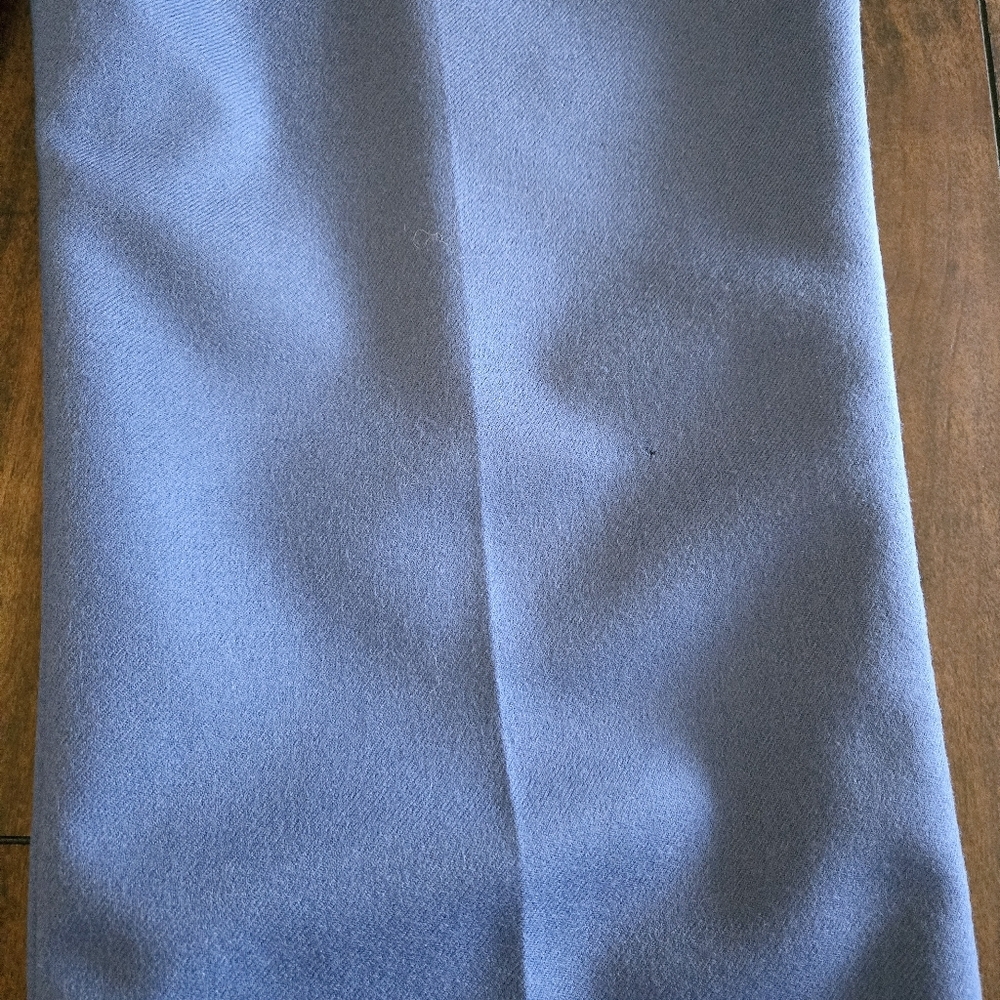 Pendleton Blue Virgin Wool Fully Lined Straight Leg Pleated Pants USA Made Sz 12 - Picture 7 of 9